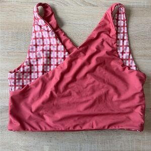 Chic Pink Checkered Bikini Set